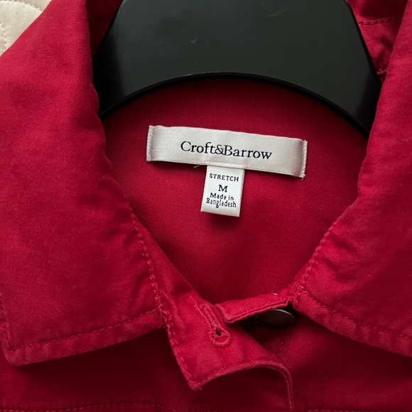 Croft & Barrow Stretch Red Jean Jacket Size M - Picture 4 of 6